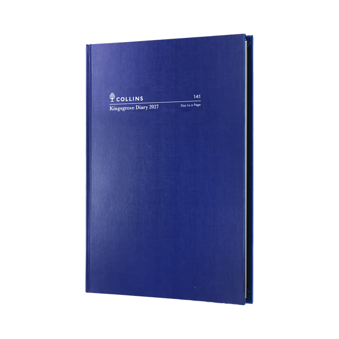 2027 Calendar Year Diary/Planner - 12 Month A4 Day to Page - Hard Cover - Collins Kingsgrove Range