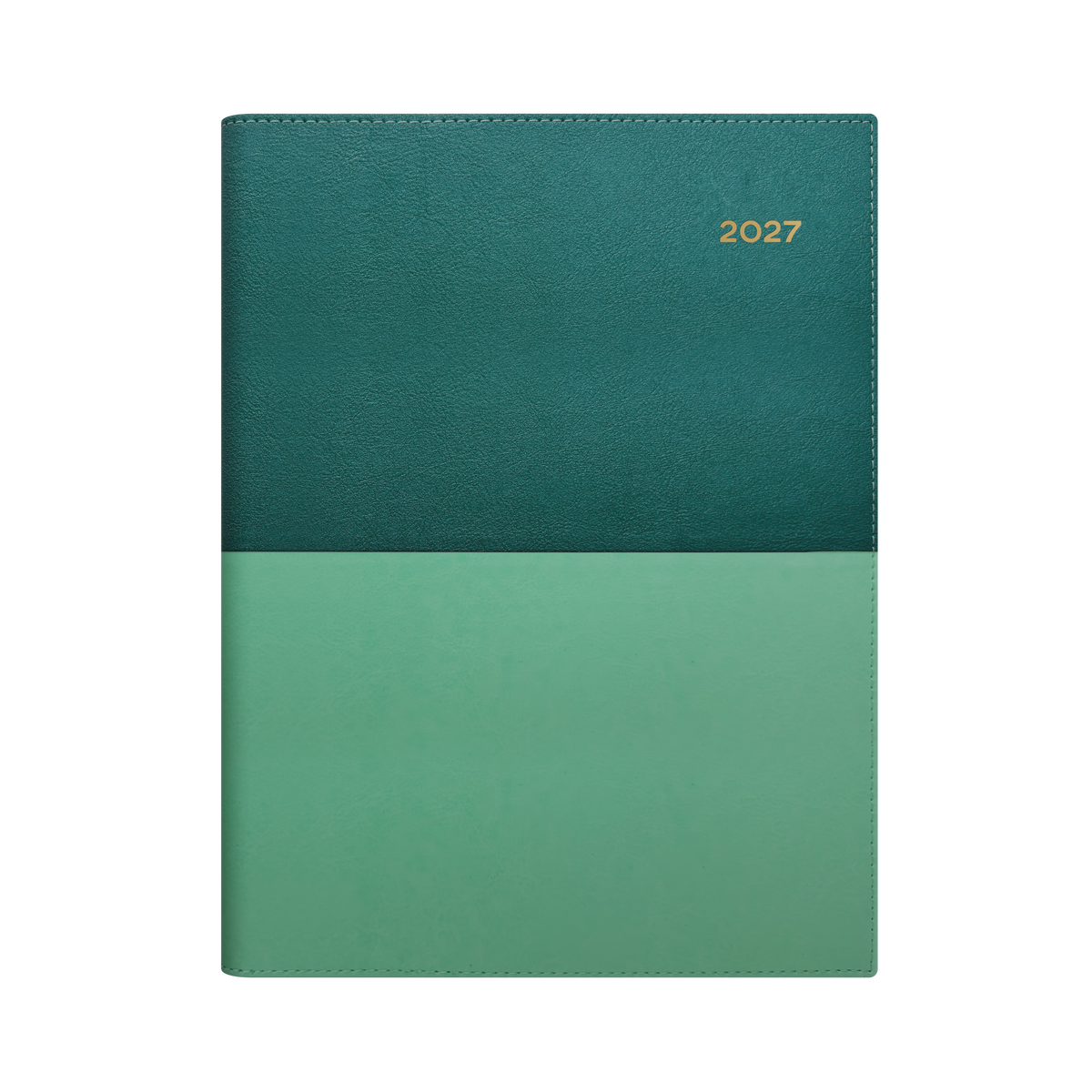 2027 Calendar Year Diary/Planner - 12 Month A4 Day to Page - Soft PU Cover in Teal - Collins Vanessa Range