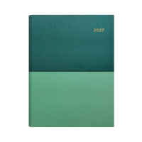 2027 Calendar Year Diary/Planner - 12 Month A4 Day to Page - Soft PU Cover in Teal - Collins Vanessa Range