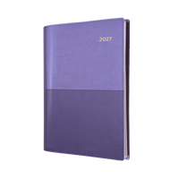 2027 Calendar Year Diary/Planner - 12 Month A6 Day to Page - Soft PU Cover - Collins Vanessa Range