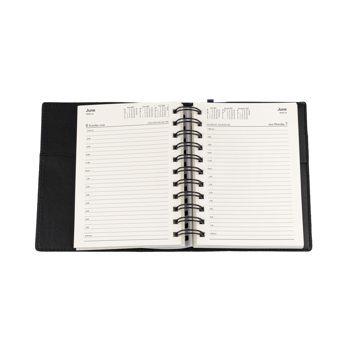 2027 Calendar Year Diary/Planner - 12 Month A6 Day to Page - Soft PU Cover - Collins Vanessa Range