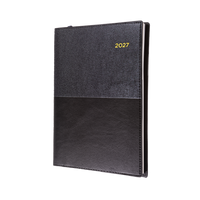 2027 Calendar Year Diary/Planner - 12 Month A4 2 Days to a Page - Soft PU Cover - Collins Vanessa Range