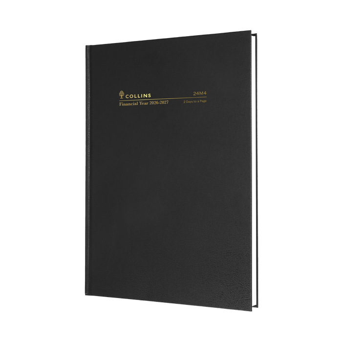 2026 - 2027 Financial Year Diary/Planner - 12 Month A4 2 Days to Page Diary - Hard Cover - Collins M Series Range