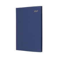 2027 Calendar Year Diary/Planner - 12 Month A5 2 Days to a Page - PVC Cover - Collins Belmont Range