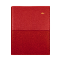 2027 Calendar Year Diary/Planner - 12 Month Quarto Week to View - Soft PU Cover - Collins Vanessa Range
