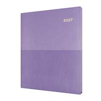 2027 Calendar Year Diary/Planner - 12 Month Quarto Week to View - Soft PU Cover - Collins Vanessa Range