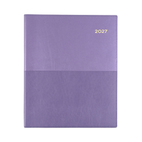 2027 Calendar Year Diary/Planner - 12 Month Quarto Week to View - Soft PU Cover - Collins Vanessa Range
