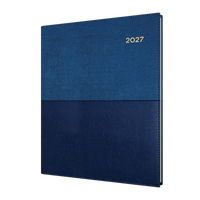 2027 Calendar Year Diary/Planner - 12 Month Quarto Week to View - Soft PU Cover - Collins Vanessa Range
