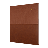2027 Calendar Year Diary/Planner - 12 Month Quarto Week to View - Soft PU Cover - Collins Vanessa Range
