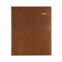 2027 Calendar Year Diary/Planner - 12 Month Quarto Week to View - Soft PU Cover - Collins Vanessa Range