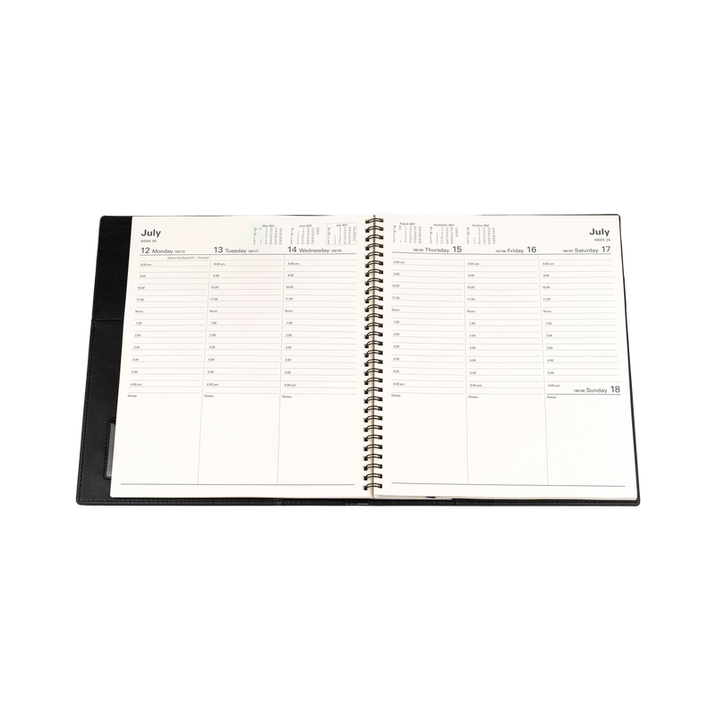 2027 Calendar Year Diary/Planner - 12 Month Quarto Week to View - Soft PU Cover - Collins Vanessa Range