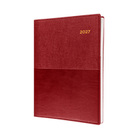 2027 Calendar Year Diary/Planner - 12 Month A4 Week to View - Soft PU Cover - Collins Vanessa Range