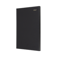 2027 Calendar Year Diary/Planner - 12 Month A4 Week to View - PVC Cover - Collins Belmont Range