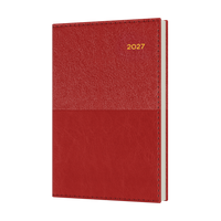 2027 Calendar Year Diary/Planner - 12 Month B7R Week to View - Soft PU Cover - Collins Vanessa Range