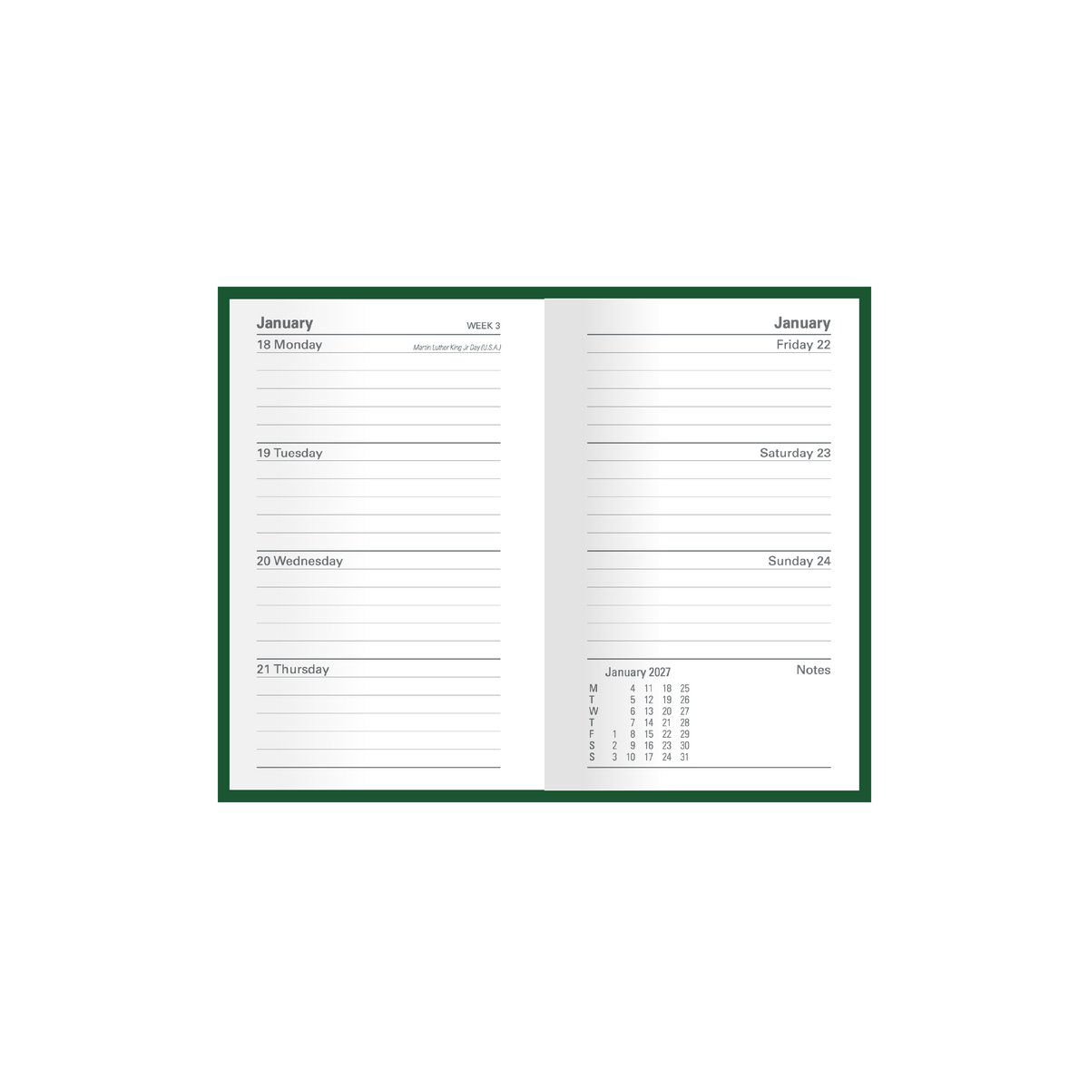 2026 - 2027 Financial Year Diary/Planner - 12 Month B7R Week to View Diary - Hard Cover - Collins M Series Range