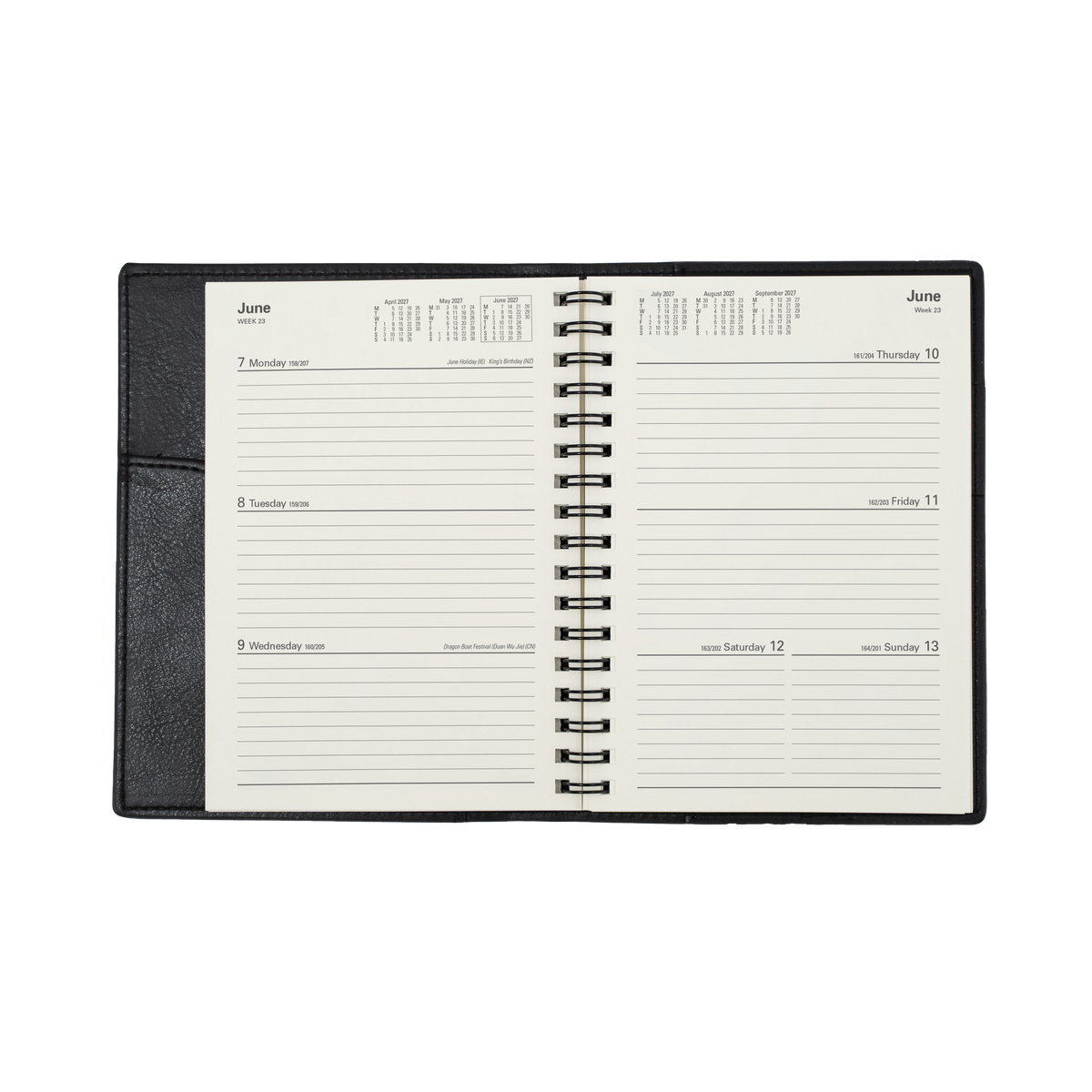 2027 Calendar Year Diary/Planner - 12 Month A6 Week to View - Soft PU Cover - Collins Vanessa Range