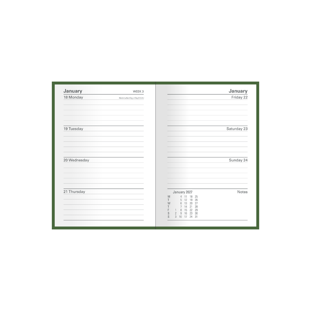 2026 - 2027 Financial Year Diary/Planner - 12 Month A6 Week to View Diary - Hard Cover - Collins M Series Range