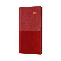 2027 Calendar Year Diary/Planner - 12 Month B6/7 Week to View (Landscape) - Soft PU Cover - Collins Vanessa Range