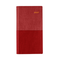 2027 Calendar Year Diary/Planner - 12 Month B6/7 Week to View (Landscape) - Soft PU Cover - Collins Vanessa Range