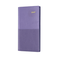 2027 Calendar Year Diary/Planner - 12 Month B6/7 Week to View (Landscape) - Soft PU Cover - Collins Vanessa Range