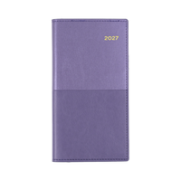 2027 Calendar Year Diary/Planner - 12 Month B6/7 Week to View (Landscape) - Soft PU Cover - Collins Vanessa Range