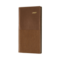 2027 Calendar Year Diary/Planner - 12 Month B6/7 Week to View (Landscape) - Soft PU Cover - Collins Vanessa Range