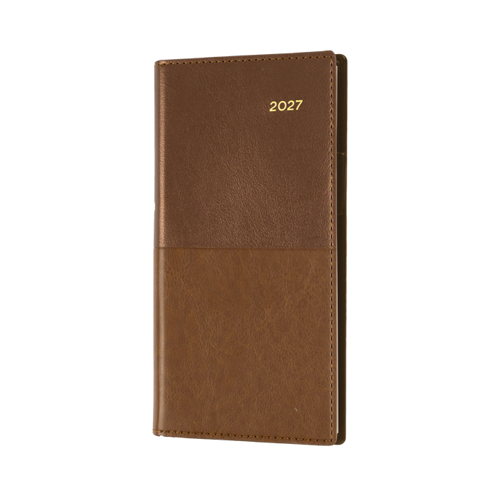 2027 Calendar Year Diary/Planner - 12 Month B6/7 Week to View (Landscape) - Soft PU Cover - Collins Vanessa Range
