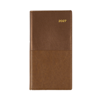 2027 Calendar Year Diary/Planner - 12 Month B6/7 Week to View (Landscape) - Soft PU Cover - Collins Vanessa Range