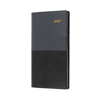 2027 Calendar Year Diary/Planner - 12 Month B6/7 Week to View (Landscape) - Soft PU Cover - Collins Vanessa Range