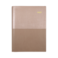 2027 Calendar Year Diary/Planner - 12 Month A5 Week to View - Soft PU Cover - Collins Vanessa Range