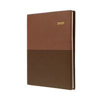 2027 Calendar Year Diary/Planner - 12 Month A5 Week to View - Soft PU Cover - Collins Vanessa Range
