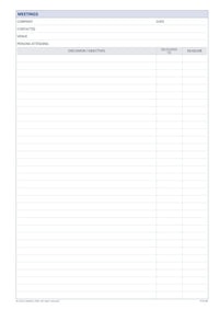 Debden Compendium Refill -  Meetings Writing Pad