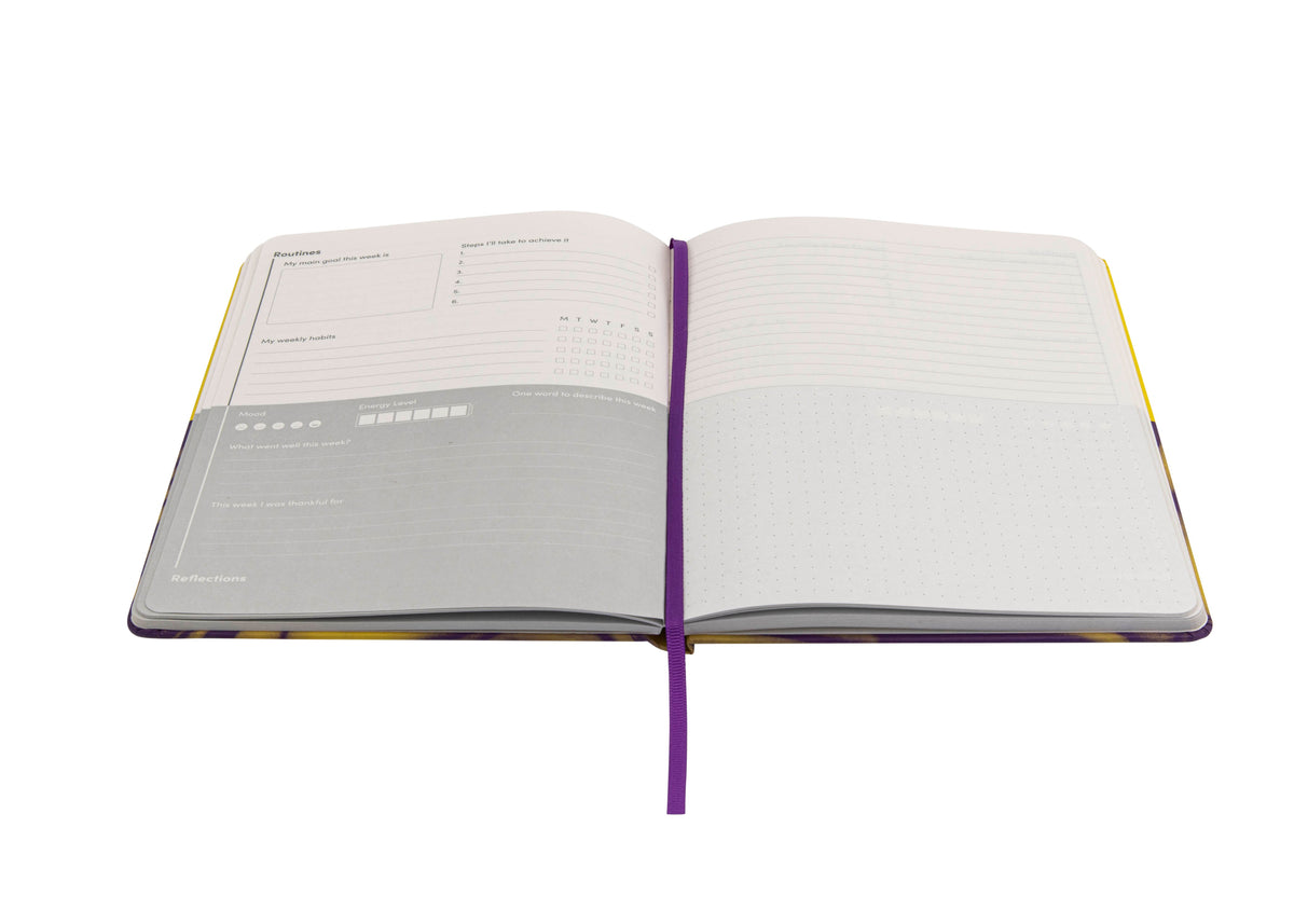 Jumble & Co. - Routines & Reflections Wellness Journal, A5 - Yellow