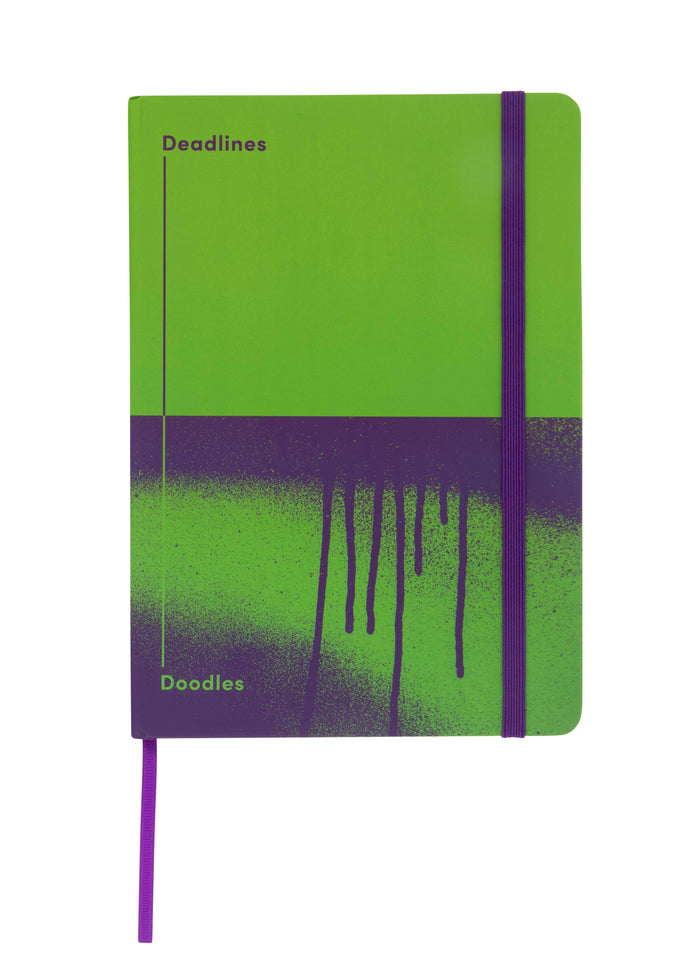 Jumble & Co. - Deadlines & Doodles Ruled Notebook, A5 - Green