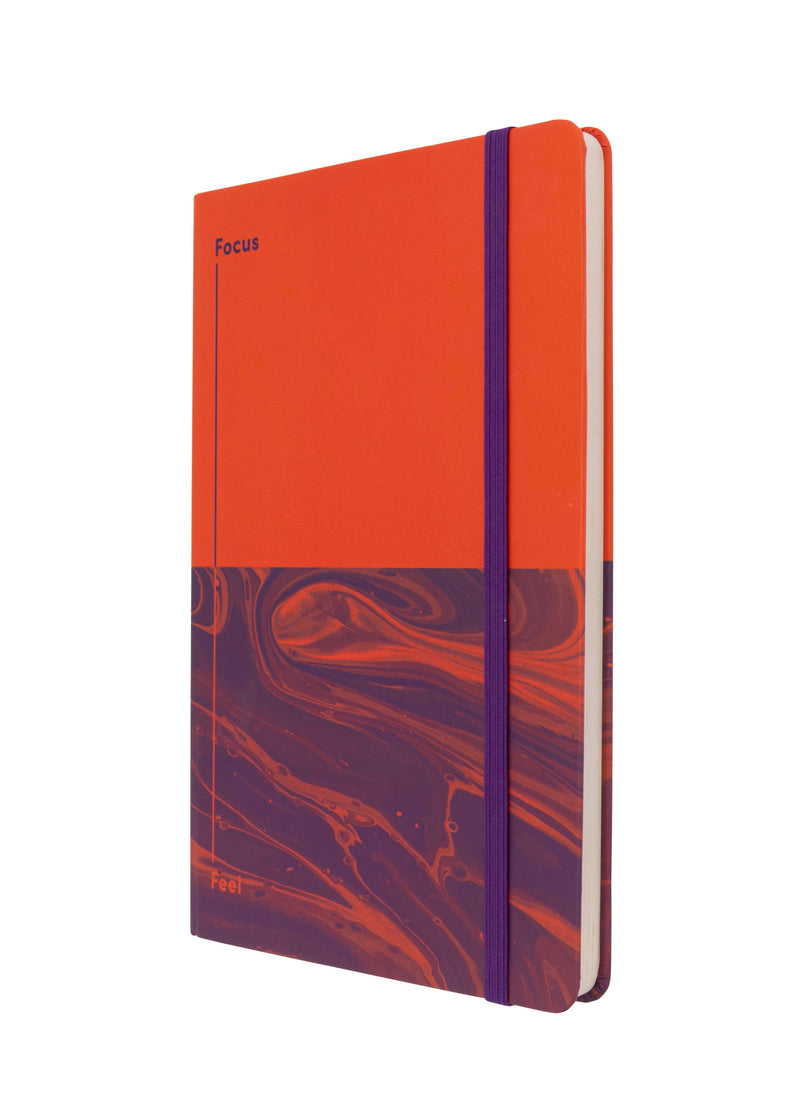 Jumble & Co. - Focus & Feel Ruled Notebook, A5 - Orange