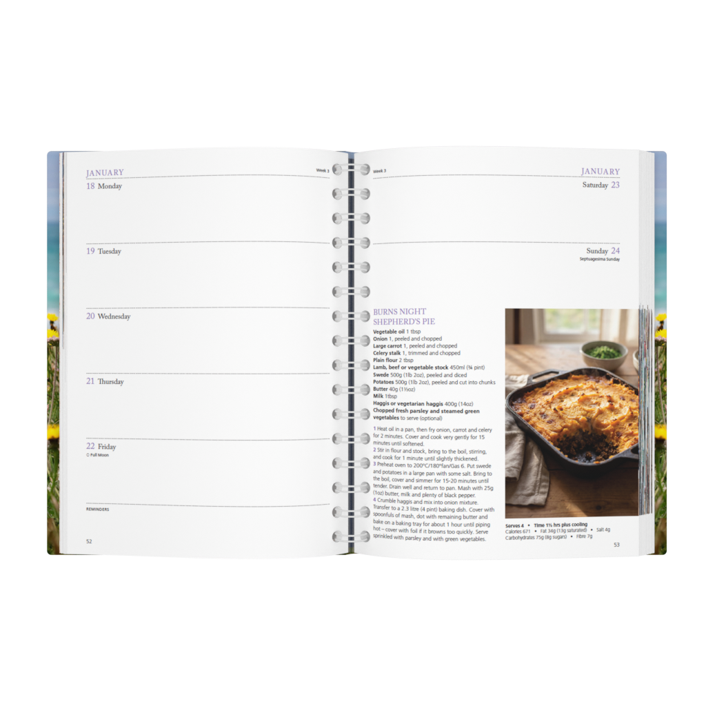 2027 Calendar Year Diary/Planner - 12 Month A5 Week to View - Hard Cover in Flower - Collins Dairy Diary Range