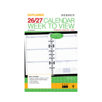 2026-2027 Financial Year Diary/Planner - 12 Month Desk Week to View Refill - Debden Day Planner Range