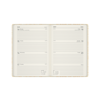 2027 Calendar Year Diary/Planner - 12 Month A5 Week to View - Hard Cover in Yellow - Collins Lavish Lux Range