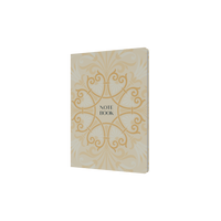 Notebook A5 - Ruled - Hard Cover (Recycled) in White - Collins Lavish Lux Range