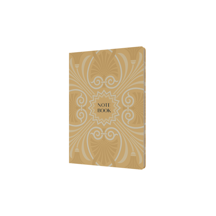 Notebook A5 - Ruled - Hard Cover (Recycled) in Yellow - Collins Lavish Lux Range