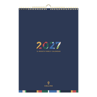 2027 Calendar Year Diary/Planner - 12 Month A3 Month to View - Wiro Hanger Wall Calendar in Edge Mira- Collins Desktop Calendars Range