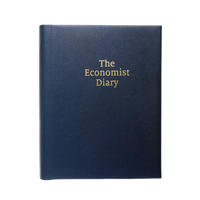 2027 Calendar Year Diary/Planner - 14 Month Quarto Day to Page - Leather Hard Cover in Navy - Collins The Economist Range