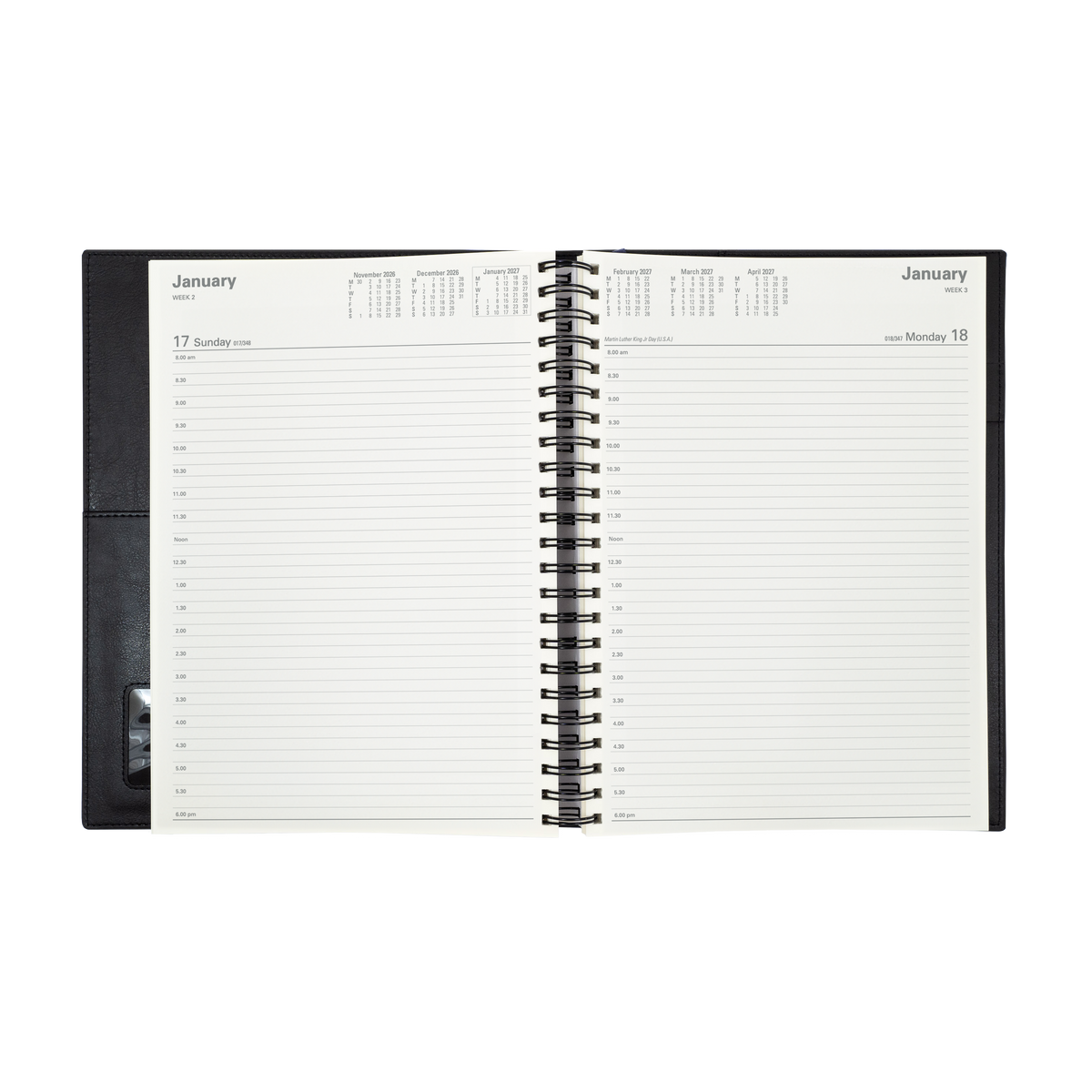 2026-2027 Financial Year Diary/Planner - 12 Month A4 Day to Page Diary - Soft Cover in Red - Collins Vanessa Range