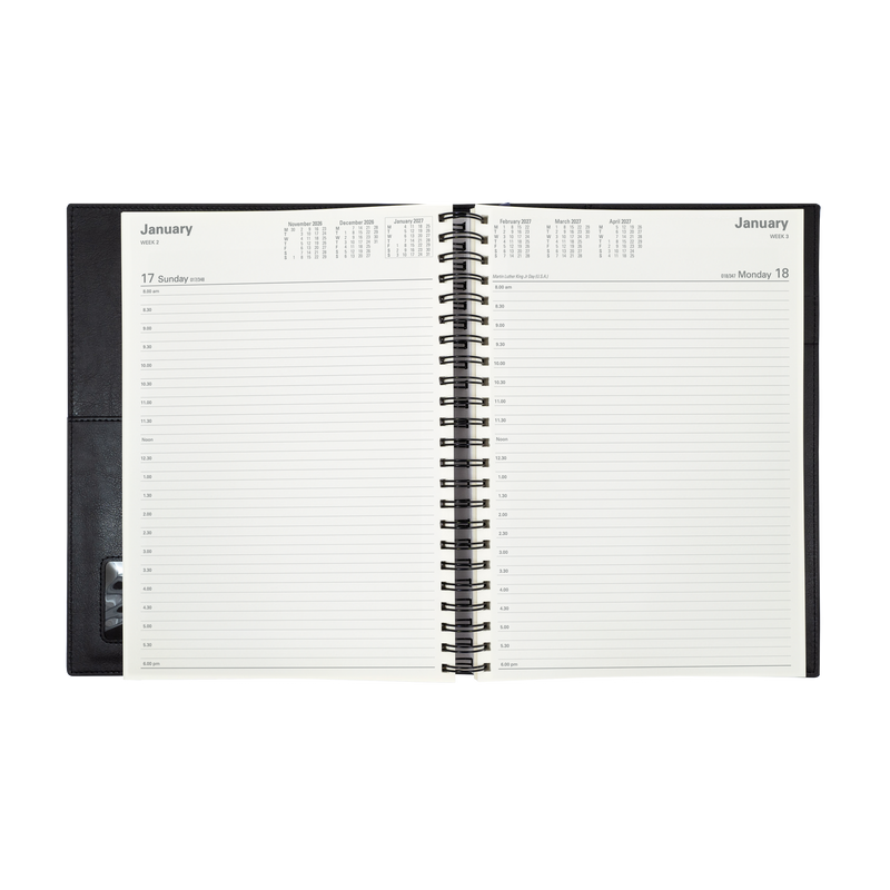 2026-2027 Financial Year Diary/Planner - 12 Month A4 Day to Page Diary - Soft Cover in Red - Collins Vanessa Range