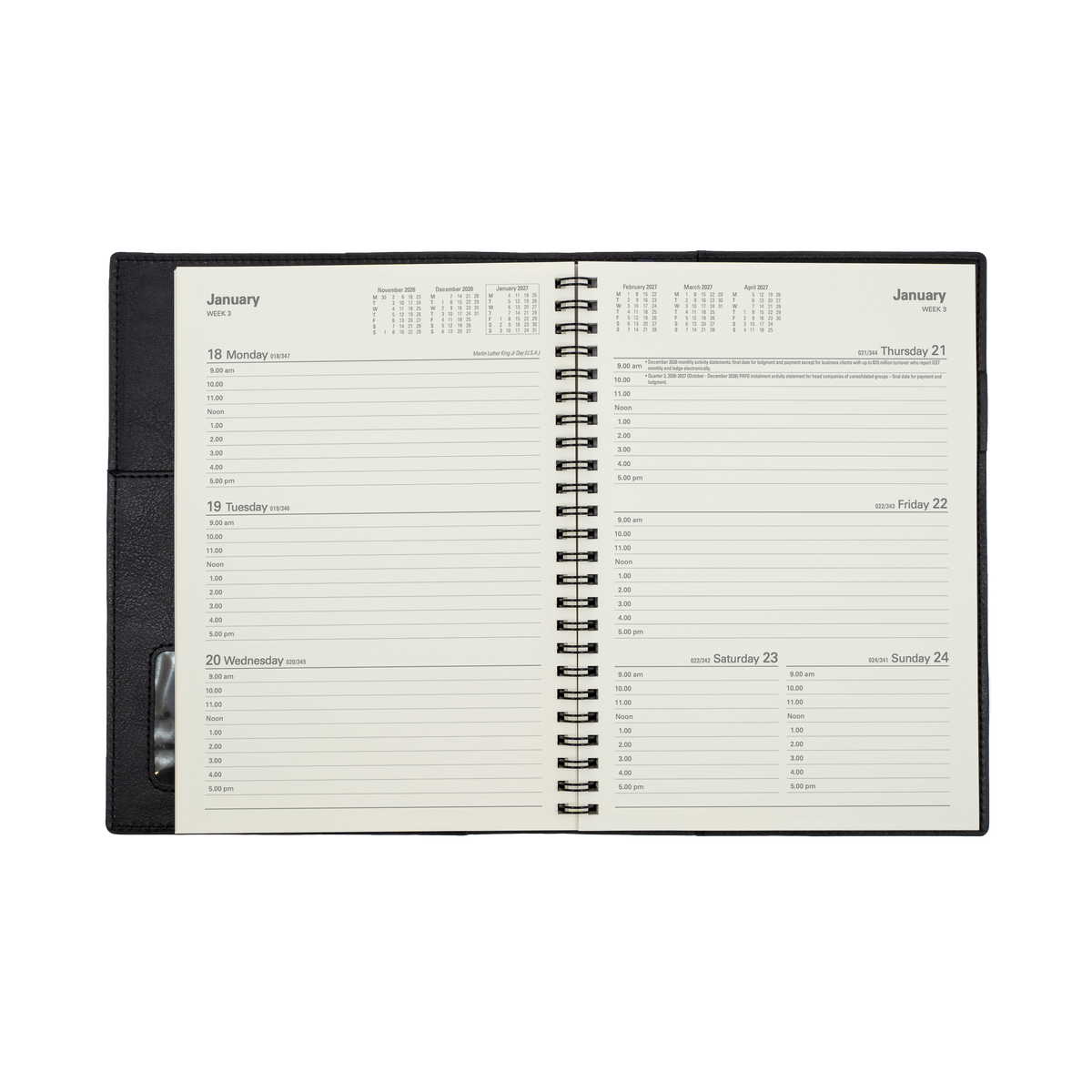 2026-2027 Financial Year Diary/Planner - 12 Month A5 Week to View Diary - Soft Cover - Collins Vanessa Range