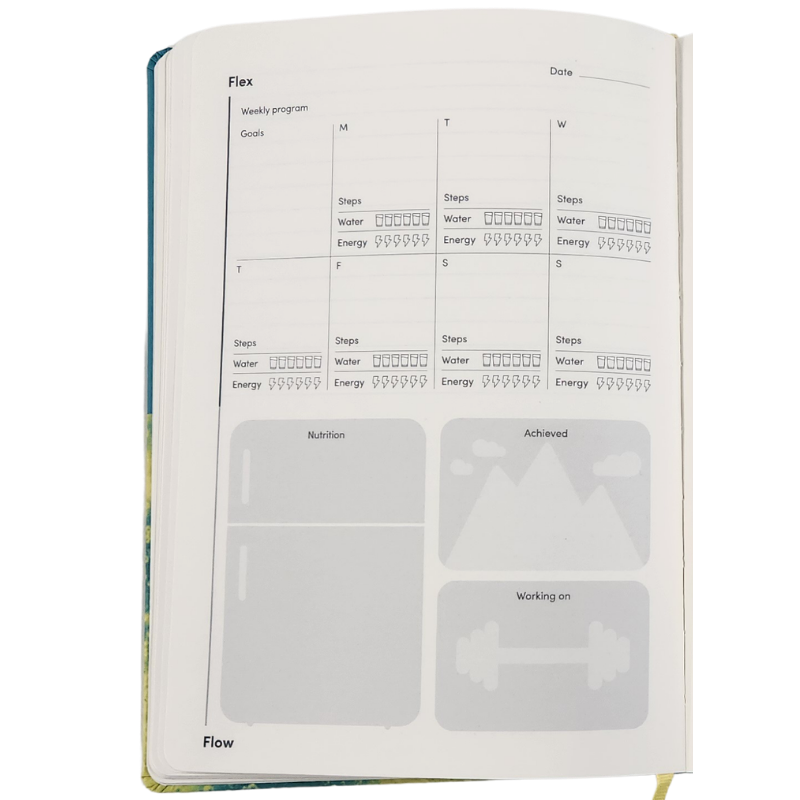 Jumble & Co. - Flex & Flow Fitness Journal, A5 - Teal