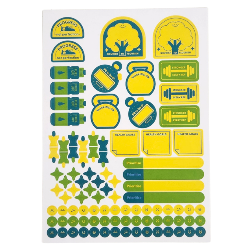 Jumble & Co. - Flex & Flow Fitness Journal, A5 - Teal
