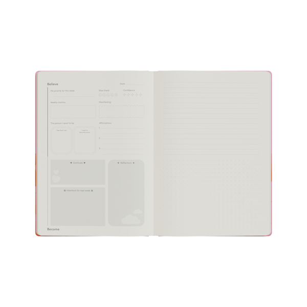 Jumble & Co. - Believe & Become Manifestation Journal, A5 - Pink