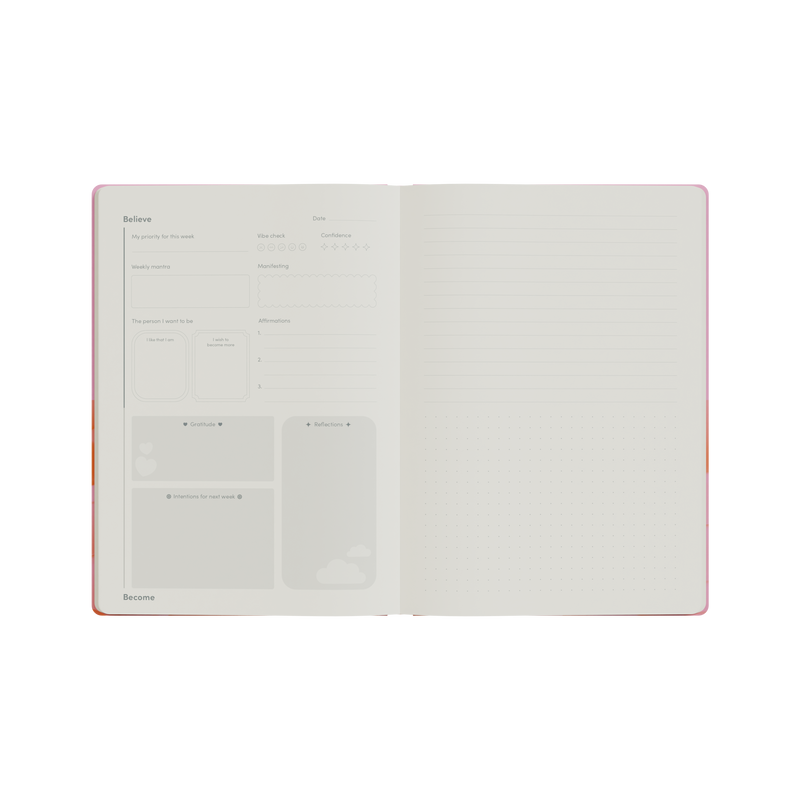 Jumble & Co. - Believe & Become Manifestation Journal, A5 - Pink