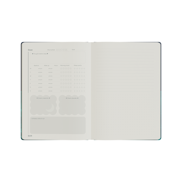 Jumble & Co. - Doze & Drift Sleep Journal, A5 - Black